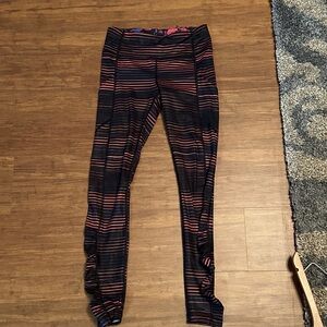 lululemon athletica Striped Leggings - Black and Red